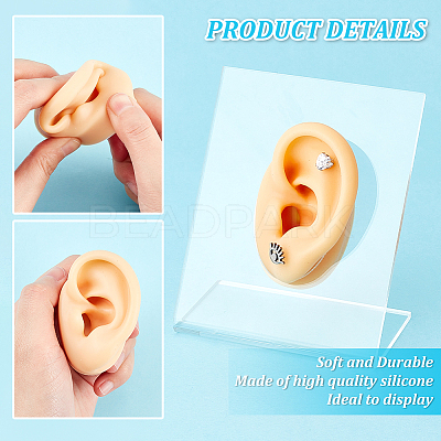 Soft Silicone Left Ear Displays Mould EDIS-WH0021-14B-1
