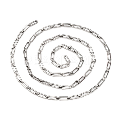 304 Stainless Steel Rectangle Link Chains CHS-S012-26P-B-1