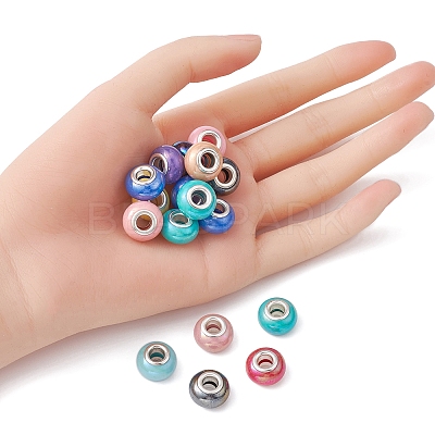 Opaque Resin European Beads RPDL-YW0001-11-1