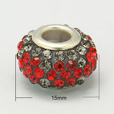 Resin Rhinestone European Beads GPDL-C004-07S-1