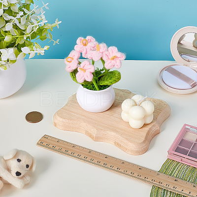 Lace Edged Rectangle Wood Display Pedestals ODIS-WH0025-280D-1