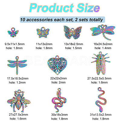 Animal Theme Alloy Pendant Sets FIND-HY0001-46-1