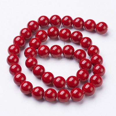 Natural Mashan Jade Round Beads Strands G-D263-10mm-XS31-1