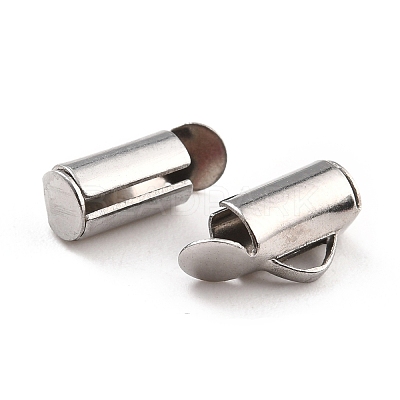 Non-Tarnish 304 Stainless Steel Slide On End Clasp Tubes STAS-C044-07A-P-1