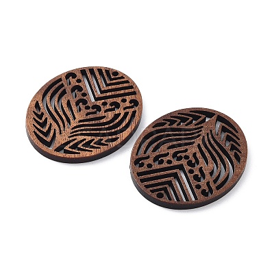Walnut Wood Laser Cut Pendants WOOD-Q051-04E-1