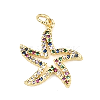 Brass Micro Pave Cubic Zirconia Pendants KK-H525-01E-G-1