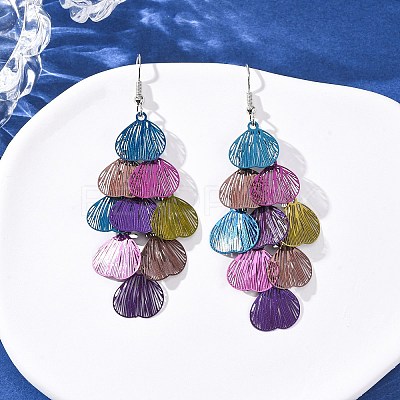 430 Stainless Steel Heart Dangle Earrings EJEW-A137-09P-02-1