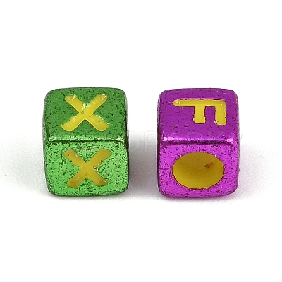 Opaque Acrylic Beads OACR-H052-02D-1