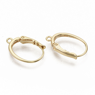 Brass Leverback Earring Findings KK-T051-42G-NF-1