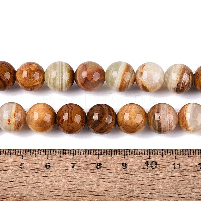 Natural Wood Lace Stone Wooden Jasper Beads Strands G-B128-A04-05-1