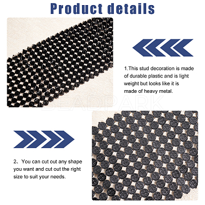 Plastic Spike Cone Studs Rivets Flatback Punk Rock Bead Trim SRIB-FG0001-10-1