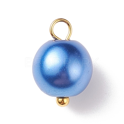 Glass Pearl Pendants PALLOY-JF01880-01-1
