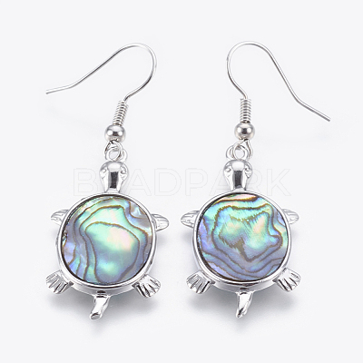 Abalone Shell/Paua ShellJewelry Sets X-SJEW-P089-02-1