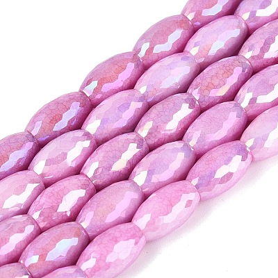 Anti-Tarnish Electroplate Glass Beads Strands EGLA-Q130-02A-11-1