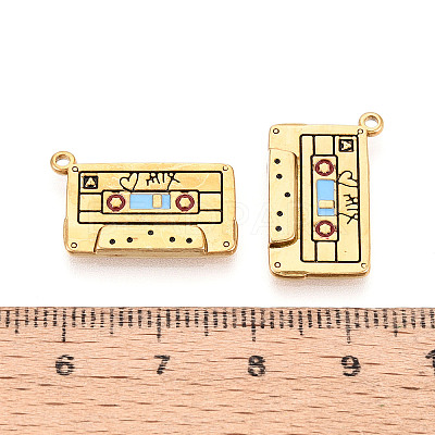 304 Stainless Steel Enamel Pendants X-STAS-N124-20G-1