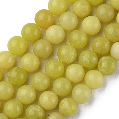 Natural Lemon Jade Beads Strands G-G0003-C02-A-1