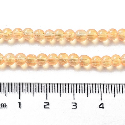 Drawbench Transparent Glass Beads Strands GLAD-Q012-4mm-08-1