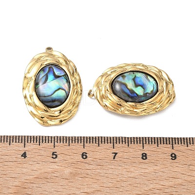 Natural Paua Shell Pendants SA-CBA11D7-13B-G-1