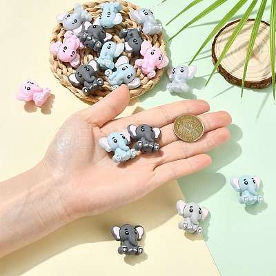 6Pcs Silicone Beads SIL-YW0002-10A-1