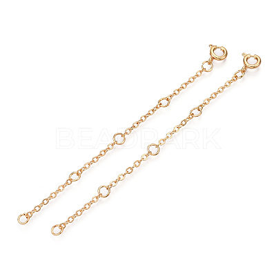 Brass Cable Chain Chain Extender KK-ZX024-36G-D-1