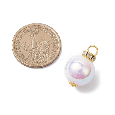 Imitation Pearl Acrylic Pendants PALLOY-JF04348-1