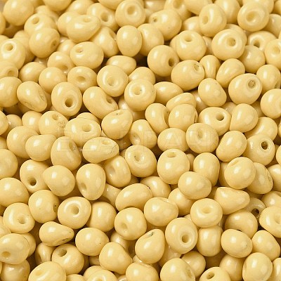 6/0 Opaque Baking Paint Glass Seed Beads SEED-M012-02A-07-1