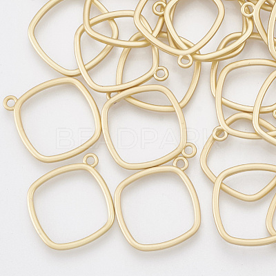 Smooth Surface Alloy Open Back Bezel Pendants PALLOY-S117-128-1