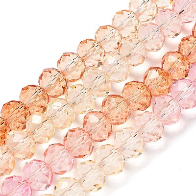 Transparent Painted Glass Beads Strands X1-DGLA-A034-T8mm-A20-1