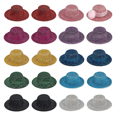 20Pcs 10 Colors EVA Round Fascinator Hat Base DIY-BC0015-78-1