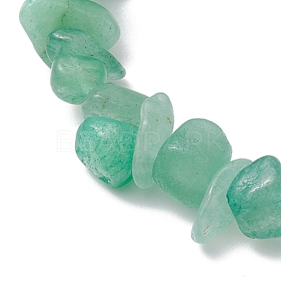 Natural Green Aventurine Chip Beaded Stretch Bracelets BJEW-JB11133-04-1