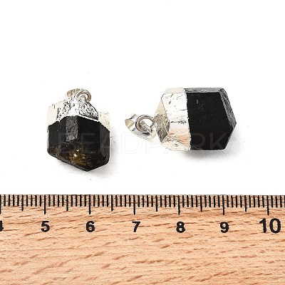 Natural Black Tourmaline Pendants G-G977-02S-01-1