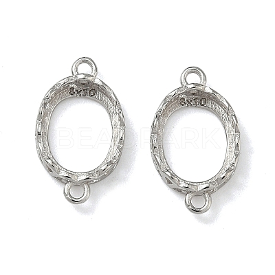 925 Sterling Silver Connector Cabochon Settings STER-NH0019-01P-02-1