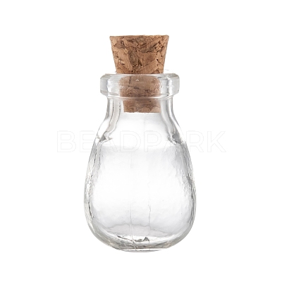 Oval Glass Bottle for Bead Containers AJEW-R045-09-1