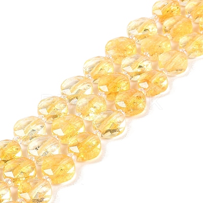 Heated Natural Citrine Beads Strands G-N342-17-1