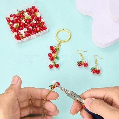 50Pcs Glass Pendants PALLOY-SZ00001-1