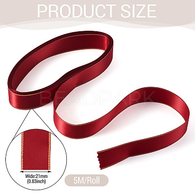 5M Polyester Gold Edged Satin Ribbon OCOR-TADJ0001-05E-1