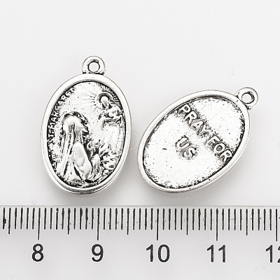 Tibetan Style Alloy Pendants TIBE-Q078-09AS-RS-1