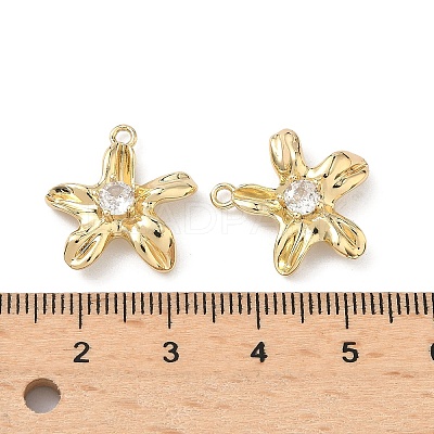 Brass Micro Pave Cubic Zirconia Pendants KK-L260-10G-1