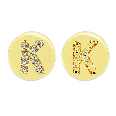 Brass Micro Pave Clear Cubic Zirconia Beads KK-T030-LA843-KX3-1