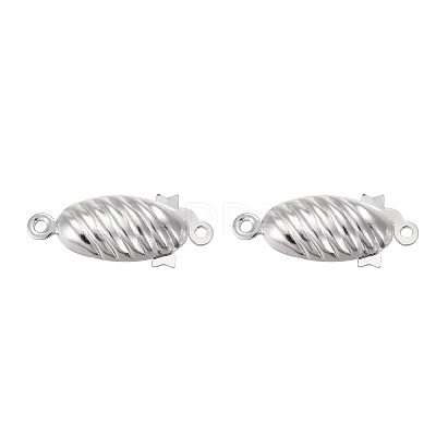 304 Stainless Steel Box Clasps STAS-P249-04S-1