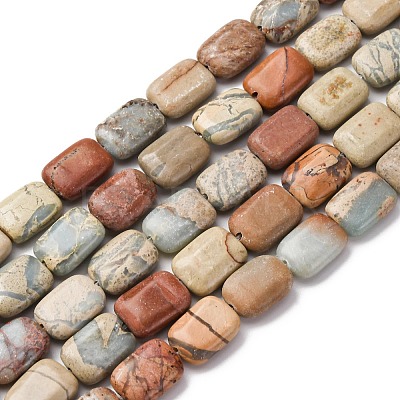 Natural Aqua Terra Jasper Beads Strands G-L624-F03-14x10mm-1