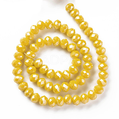 Electroplate Glass Beads Strands EGLA-A034-P10mm-A07-1