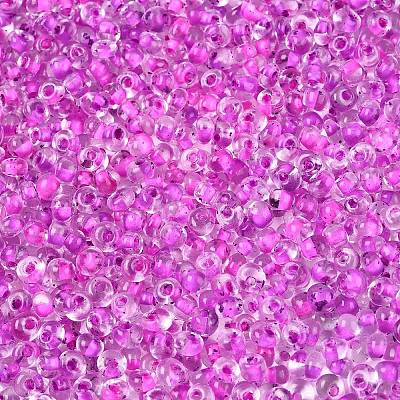 6/0 Inside Colours Transparent Glass Seed Beads SEED-T007-07J-1