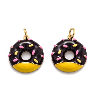 Brass Enamel Pendants KK-O140-06A-G-1