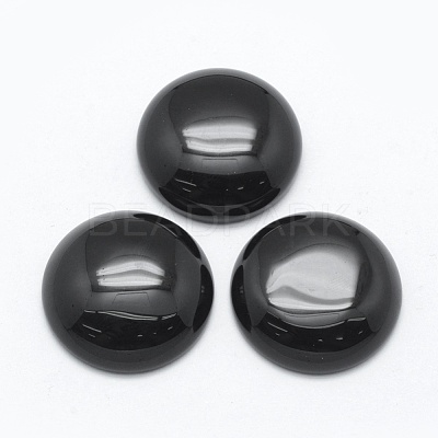 Natural Obsidian Cabochons G-E492-A-05-1