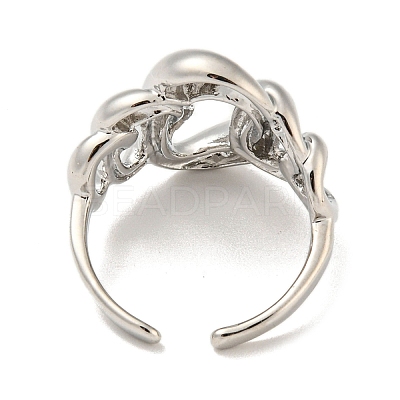 Brass Open Cuff Rings RJEW-B052-12P-1