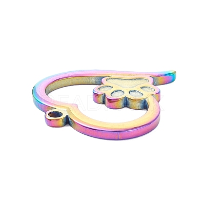 PVD Vacuum Plating 304 Stainless Steel Pendant Cabochon Settings For Enamel STAS-F249-46M-1