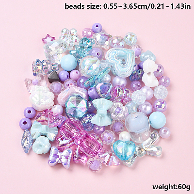 60G 2 Colors Acrylic Beads MACR-YW0003-36A-1