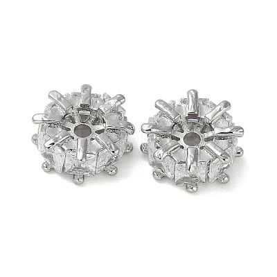 Brass Micro Pave Cubic Zirconia Spacer Beads KK-U045-16P-02-1