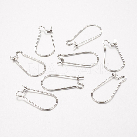 316 Surgical Stainless Steel Hoop Earring Findings Kidney Ear Wires J0R6601-1